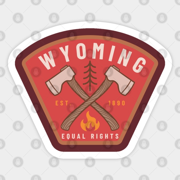 Wyoming State Logo Sticker by Spatium Natura